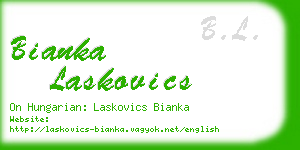 bianka laskovics business card